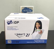 IDP SMART-21S Starter ID Printer Bundle plastic card printer color New Open Box picture