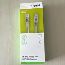 Belkin Cat5e Ethernet Cable RJ-45 to RJ-45 2m Gray Round Cable picture