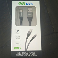 eGTech EGC11 USB to Micro USB Charge/Sync Cable 6 ft 5V Tangle-Free picture