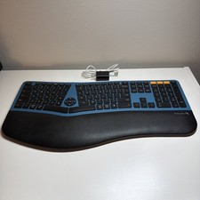 ProtoArc Backlit Bluetooth Ergonomic Keyboard, EK01 Plus Blue Tested w Receiver picture