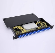 High-Performance 24 Duplex 48 Port LC-OS1 Rack Mount Fiber Enclosure Box Kit ... picture