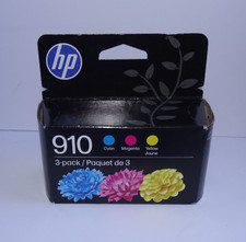 Genuine HP 910 Cyan, Magenta, Yellow Ink Cartridges (3-Pack), Exp 01/2028 picture