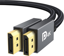 DisplayPort Cable 6.6ft 4K@60Hz Braided VESA Certified for Gaming and Video picture