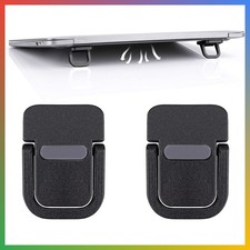 Laptop Stand Riser Feet Portable Invisible Ergonomic Cooling Zinc Alloy 2 PC Bla picture