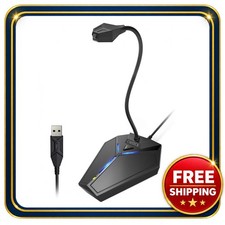 USB Computer Microphone with Gooseneck and Mute Button for PC and Laptop picture