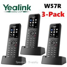 3 Yealink W57R Rugged DECT Handset Phone 1.8