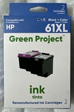 Green Project 61XL Black Tri-Color Ink Cartridge Set CR258BN CH563WN CH564WN picture