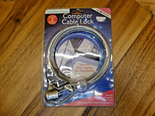Kole 6' x 4mm Computer Cable Lock w/2 Keys picture