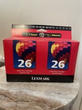 Lexmark Genuine Twin Pack # 26 Color Print Ink Cartridges 10N0139 Brand New picture