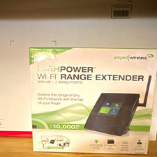 Amped Wireless TAP100 Wi-Fi Range Extender 2.4GHz Touchscreen 2x RJ-45 picture