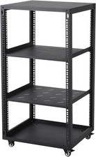 20U 4 Post Open Frame Server Rack Network Enclosure AV Rack Stand Wall Mount US picture