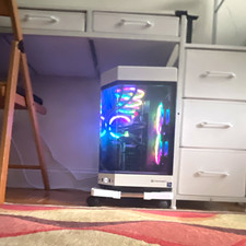 iBUYPOWER White RGB Gaming Desktop Tower PC, Tempered Glass Side Panel picture