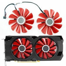 Pair Fans Cooling  Fan For XFX RX570 RX580 RS Replace Video GPU  85mm 4pin picture