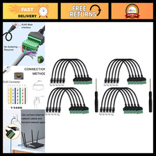 10 Pcs RJ45 Male to 8 Pin Screw Terminal Adapter, 1ft Ethernet Connector for CCT picture