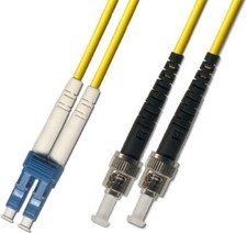 30M Singlemode Duplex Fiber Optic Cable 9/125 LC ST Yellow Patch Cable Network picture
