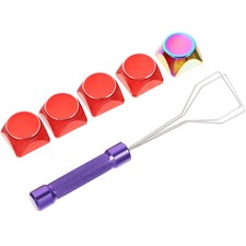 Colorful Gradient Aluminum Metal Keycap Set Universal Replacement Keycaps picture