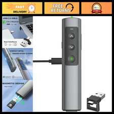 Wireless Presentation Clicker, Metal 2-in-1 USB Type-C Dual Receiver, Remote Con picture