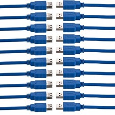 10x 6ft USB 3.0 Extension Cable Type A Male to A Female Extender HIGH SPEED Blue picture