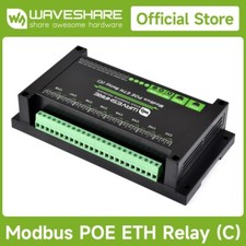 Waveshare Dual Ethernet Ports 8-ch Relay Module C Modbus RTU Protocol PoE Power picture
