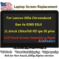 NEW Lenovo 500e Chromebook Gen 4S Laptops Lcd Touch Screen w/ Bezel 5M11Q54434 picture