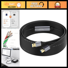 50FT USB 3.0 Printer Cable A to B, 5Gbps High-Speed with Signal Boosters & Power picture