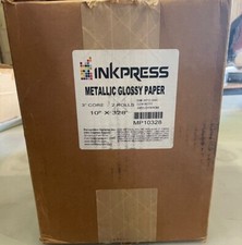 2 NEW rolls of dry lab printer paper, Inkpress Metallic Glossy Paper, 10