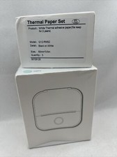 Genuine Phomemo T02 Portable Thermal Printer CYAN + 3 Rolls White Sticker picture