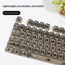132Keys PC Keycaps Russian Crystal Transparents Backlit for Mechanical Keyboards picture