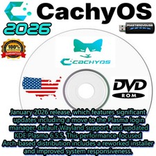 Cachy OS 2026 – Bootable DVD – Modern, Customizable, Powerful Gaming OS picture