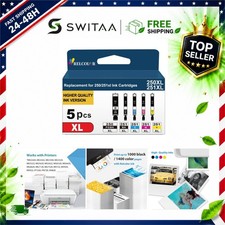 Relcolor Compatible Ink Cartridge Replacement for Canon 250XL 251XL 5-Pack picture