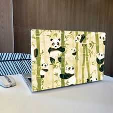 Cuttable Removable Laptop Skin Sticker Cute Pandas with Bamboo Green Nature picture