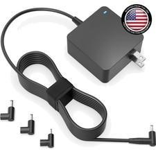 65W ASUS Laptop Charger with Round Tip Connector & Charging Indicator - Black picture