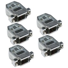 5 Pcs DB15 D-SUB 15-Pin Metalized Plastic Hood Screw Type Solder Cup Connector picture
