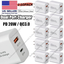 20W PD Power Adapter USB QC 3.0 Fast Wall Charger For iPhone Samsung iPad LOT picture