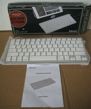 Buxton Bluetooth Keyboard Model SM-36749 White on Silver OPEN Box picture