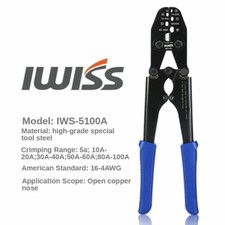 IWISS Crimping Plier Tools U Type Terminal Crimping Plier for Crimp 5A to 100A picture