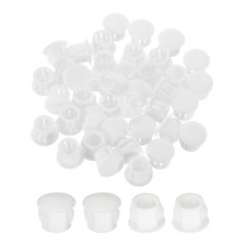 100-PackWhite Hole Plugs, 10mm / 0.39 Inch Plastic Hole Cover Panel Plugs picture