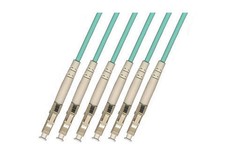 100M INDOOR ARMORED LC-LC 6 STRANDS OM3 50/125 FIBER OPTIC CABLE picture
