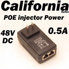 POE Injector 48V 0.5A Wall Plug Ethernet Adapter IP Phone Camera Power Supply 48 picture