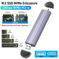 M.2 NVMe Case SSD To USB 3.1 +Type C 3.0 External Hard Drive Enclosure Converter picture
