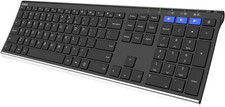 HB192 Universal Bluetooth Keyboard Multi-Device Stainless Steel Full Size Wirele picture