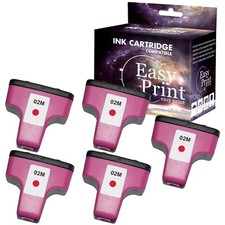 5PK replace for HP02 Ink Cartridge for PhotoSmart D7400 C6180,Light Magenta picture