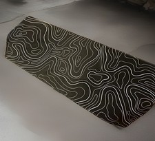 Black/White Topographic Pattern Extended Desk Pad picture
