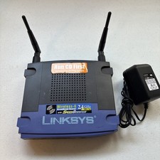Linksys WRT54GS V2.1 Wireless Router 54 Mbps 4-Port SpeedBooster Black Blue picture