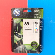 OEM Genuine HP 65 Black & Tri-Color Ink Cartridge Combo 2 pack Sealed Official picture