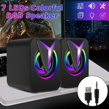 TV Sound Bar Home Theater LED Light Bluetooth Computer Speakers For PC Laptop picture