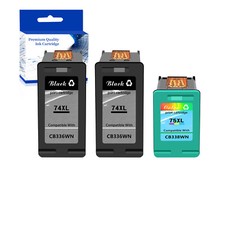 3PK 74XL 75XL CB336WN CB338WN Ink Set for HP D4260 D4268 D4280 D4360 D4363 D4368 picture