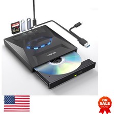 External CD DVD Drive USB 3.0 Type C Portable Disc Player Burner SD Card Hub picture