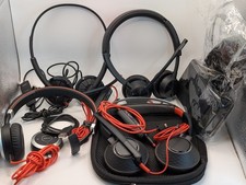 (LOT OF 5) Jabra , Poly &  Plantronics Corded Headset, WORKS.  picture