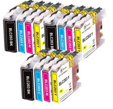 12P Printer Ink Tank Set fits Brother LC203 MFC-J485DW MFC-J680DW MFC-J5320DW picture